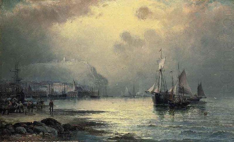 William J.Glackens Fishing vessels off Scarborough at dusk china oil painting image